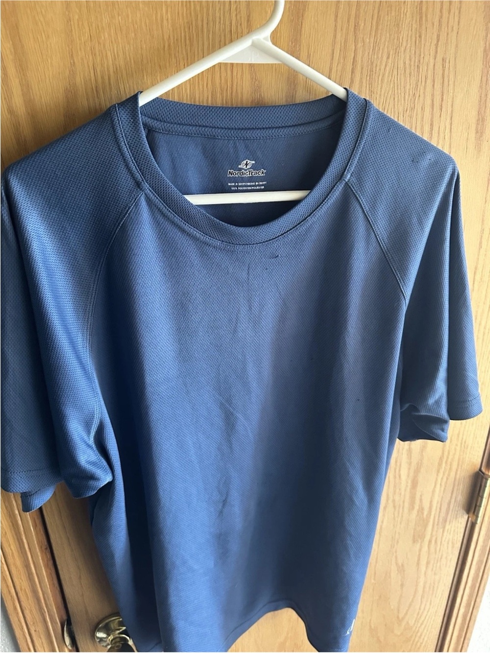Men Blue M Medium Nordic track Free Shipping Short Sleeve